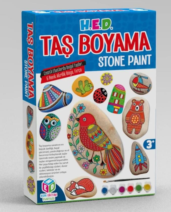 Taş Boyama Oyunu  Kutulu Eğitici Koordinasyon Beceri Geliştirme